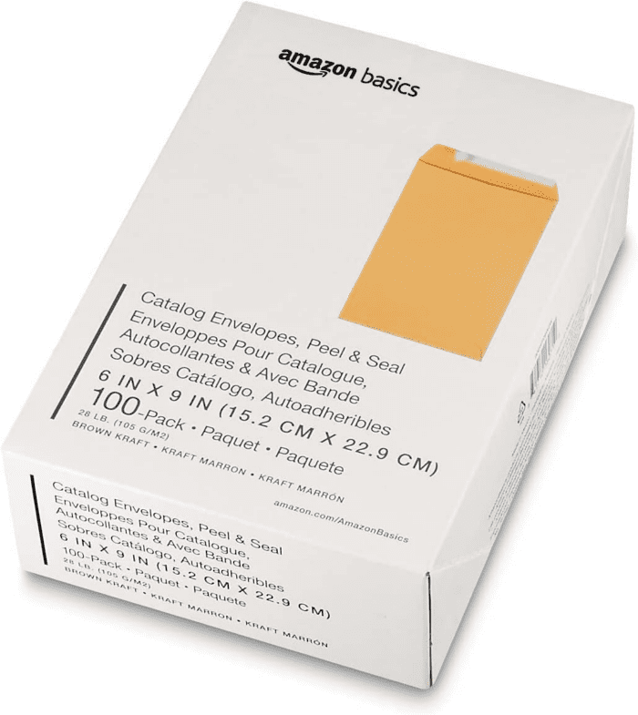 Self Adhesive Catalog Mailing Envelopes, Peel and Seal, 6X9 Inch, Brown Kraft, 100-Pack - Image 7