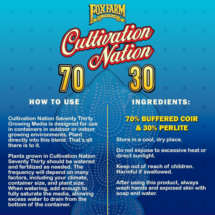 Cultivation Nation 70:30 Growing Media, 2Cu Ft - Mix of Coconut Coir and Perlite - Provides Aeration and Drainage, Use for Indoor/Outdoor Container Gardens - Image 6