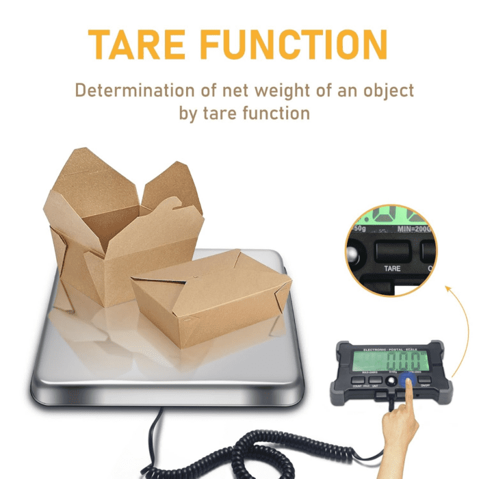 440Lbs X 0.2Oz High Accuracy Digital Postal Scale with Hold, Count and Tare Function, Shipping Scale for Packages/Postage/Luggage/Small Business, Battery and AC Adapter Powered - Image 4