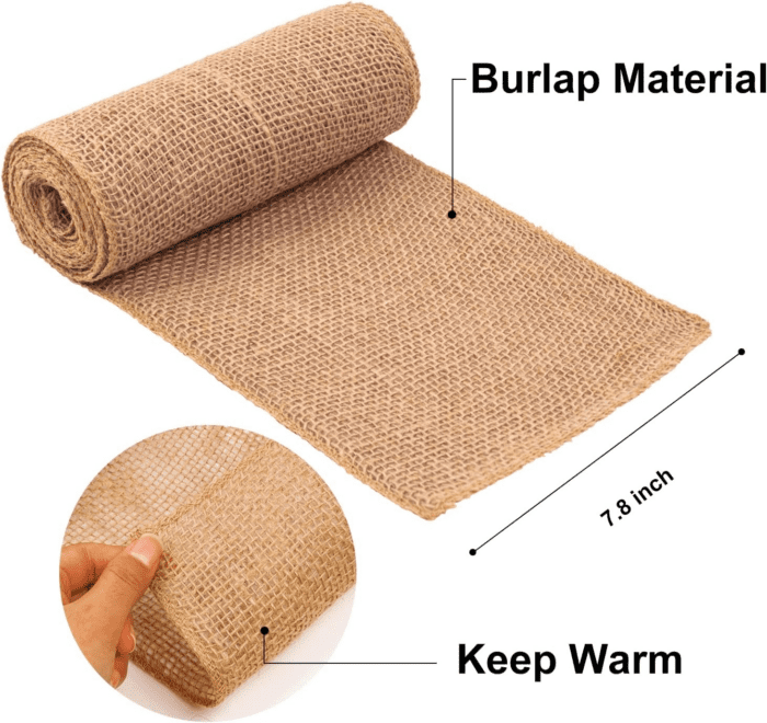 2 Rolls Burlap Tree Protector Wraps, 7.8" × 9.8' Winter Tree Trunk Guards Protector Wrap Burlap Fabric Garden Plants Tree Wrap Antifreeze Bandage Bark Protector Wrap for Keeping Warm and Moisturizing - Image 4