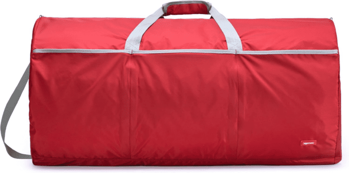 Large Duffel Bag (100L) for Travel, Travel Bag, with Multiple Zippered Pockets, Lightweight yet Durable Nylon Material, 50-Pound Weight Capacity, Red, 32.5"L X 17"W X 11.5"H