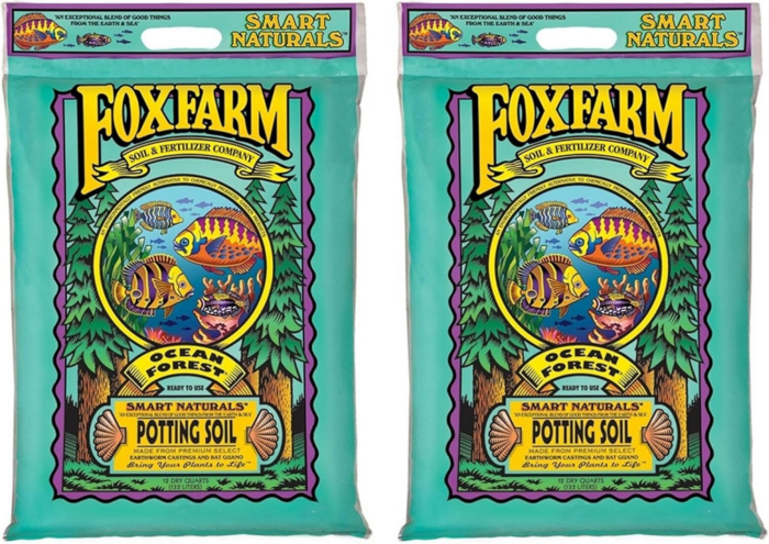 Ocean Forest Potting Soil, 12Qt (Pack of 2) - Light, Aerated Texture, Designed for All Container Plants - Ph Adjusted for Optimal Nutrient Uptake, Effectively Retains Moisture