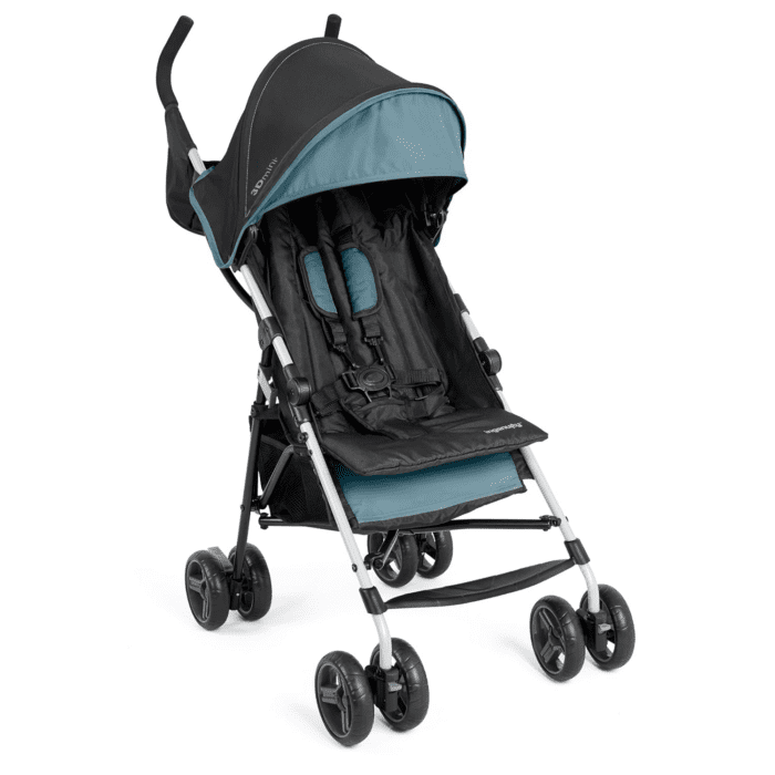 Summer by  3D Mini Convenience Stroller – Lightweight Stroller with Compact Fold, Multi-Position Recline, Canopy with Pop Out Sun Visor – Umbrella Stroller for Travel and More, Slate Grey