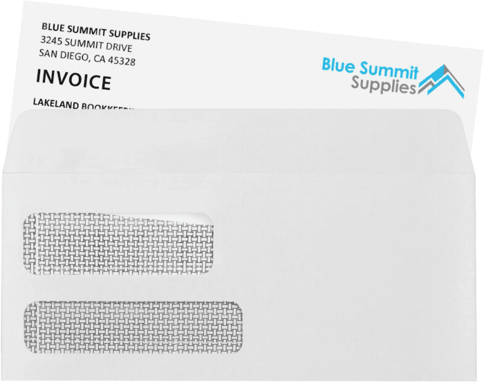 500 No. 9 Double Window Security Envelopes - Designed for Quickbooks Invoices and Business Statements with Self Seal Peel and Seal Flap - Number 9 Size 3 7/8 Inch X 8 7/8 Inch - Image 5