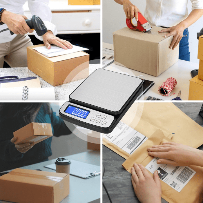 Digital Shipping Postal Scale - 88Lb X 0.1Oz, Stainless Steel Platform, 5 Units, Hold/Tare/Pcs Counting, Easy Calibration, Large LCD, Scale for Packages, All-In-1 Shipping Scale - Image 7