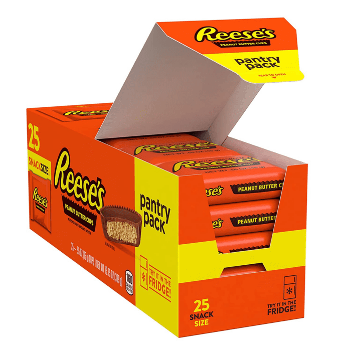 Milk Chocolate Snack Size Peanut Butter Cups, Candy Pantry Pack, 13.75 Oz (25 Pieces) - Image 2