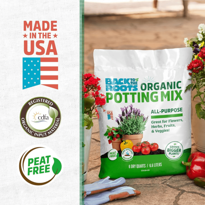 100% Organic Potting Mix (Value 12 Quart) | Premium Blend | Made in the USA - Image 2