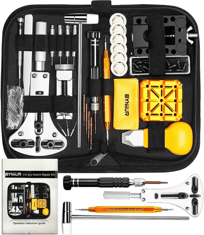 Watch Link Removal Kit,  Watch Repair Kit, Watch Case Opener Spring Bar Tools, Watch Battery Replacement Tool Kit, Watch Band Link Pin Tool Set with Carrying Case and Instruction Manual