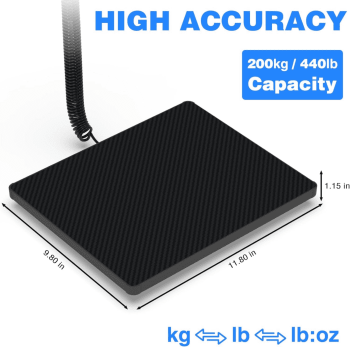 Shipping Scale 440Lb/10G Accuracy, Postal Scale for Packages with Hold and Tare Funtion, Digital Postage Scale for Luggage Warehouse Market & Home Use - Image 3