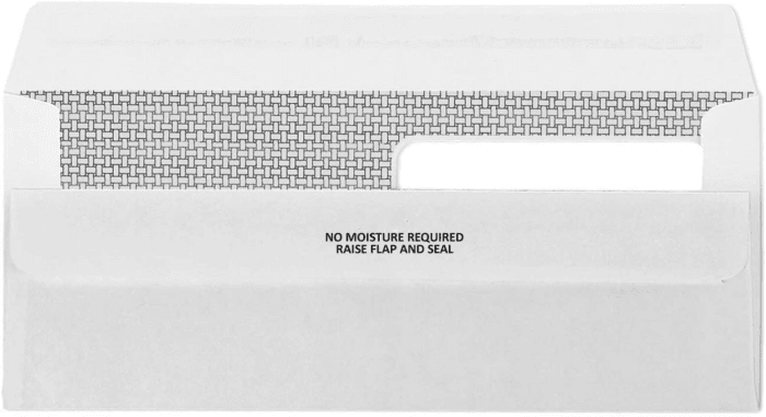 500 No. 9 Flip and Seal Double Window Security Envelopes - Designed for Quickbooks Invoices and Business Statements with Self Seal Flip Press and Seal Flap -Number 9 Size 3 7/8 Inch X 8 7/8 Inch - Image 4