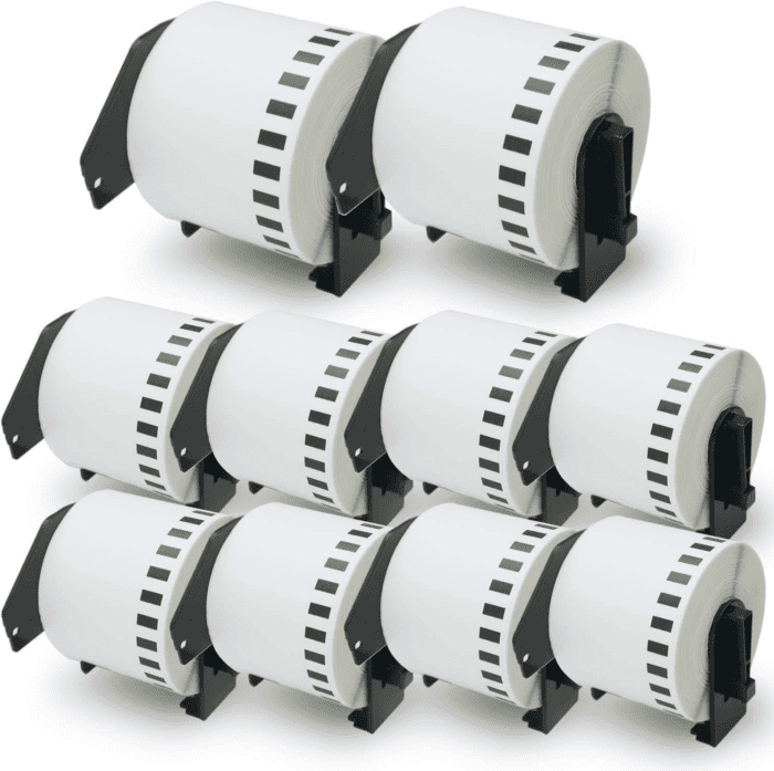 - Compatible Continuous Labels Replacement for Brother DK-2205 (2.4 in X 100 Ft), Use with Brother QL Label Printers [10 Rolls]