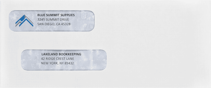 500#8 Self Seal Double Window Security Envelopes Designed for Quickbooks Checks - Computer Printed Checks - 3 5/8 X 8 11/16 (Not for Invoices) - Image 3