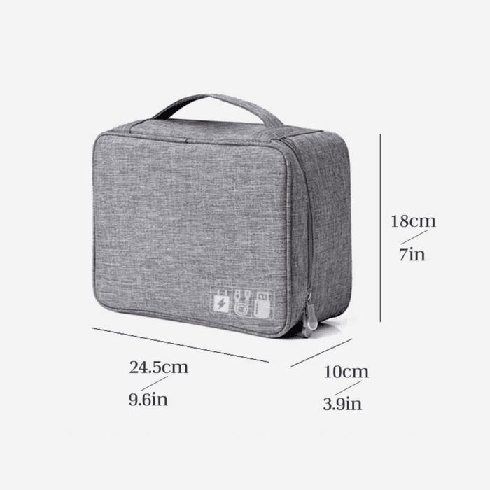 Electronics Organizer,  Electronic Accessories Bag Travel Cable Organizer Three-Layer for Ipad Mini, Kindle, Hard Drives, Cables, Chargers - Image 2