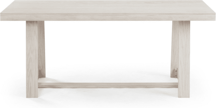 72 Inch Farmhouse Dining Table, Large Wooden Rectangular Dinner Table for Dining Room, Home Office, Living Room Furniture, Easy Assembly, White Sand Wirebrush - Image 3