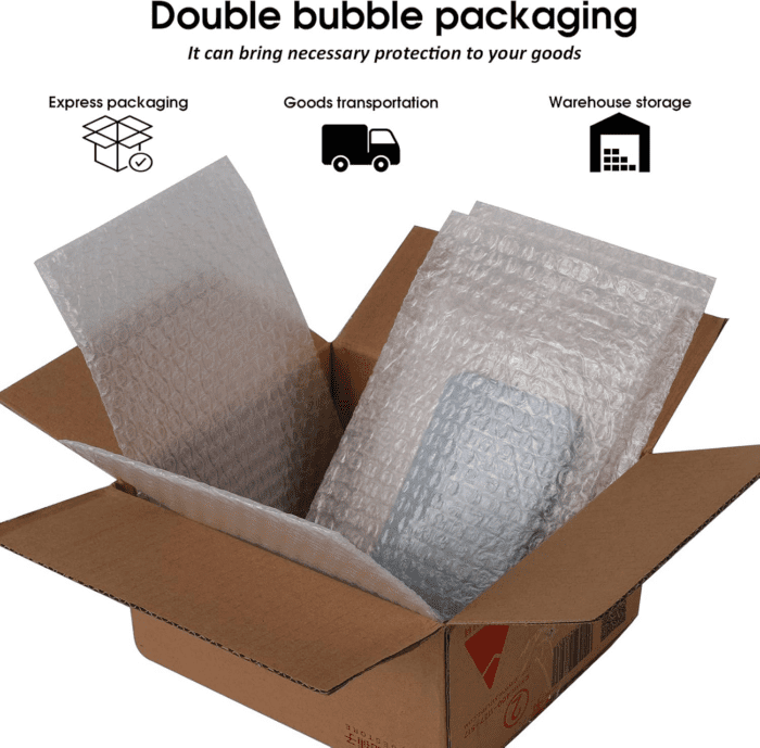 50 Pcs Bubble Pouch Wraps, 6''X8'' Clear Bubble Out Bags for Packing, Double Walled Cushioning Bags for Shipping, Storage and Moving - Image 7