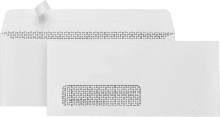 500 No. 10 Self Seal Single Window Security Envelopes -Designed for Quickbooks Invoices and Business Statements - Computer Printed Checks with Strong Peel and Seal Flap - Number 10 Size 4 1/8 X 9 1/2