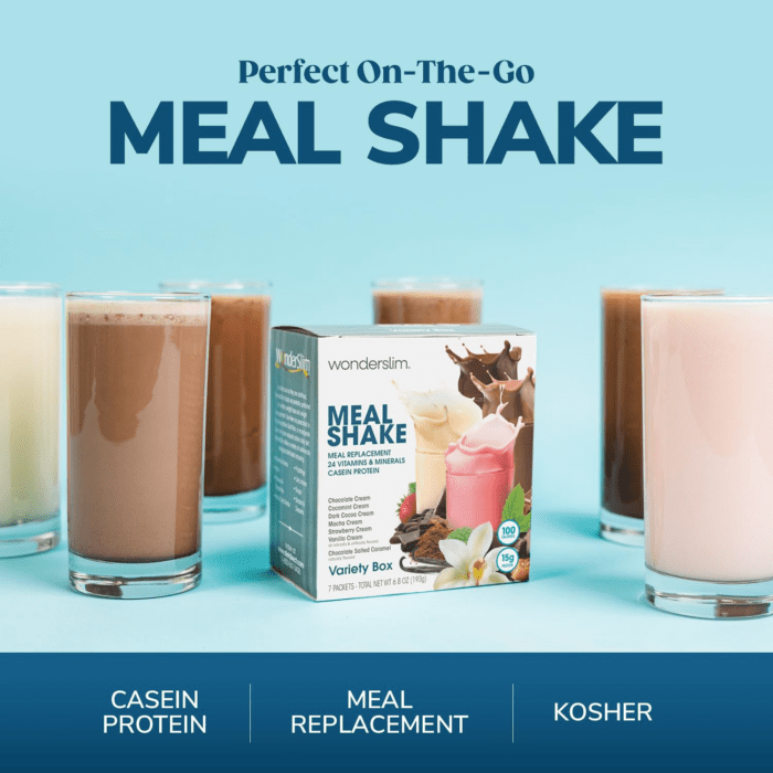 Meal Replacement Shake, Variety Pack, 15G Protein, 24 Vitamins & Minerals, Gluten Free (7Ct) - Image 3