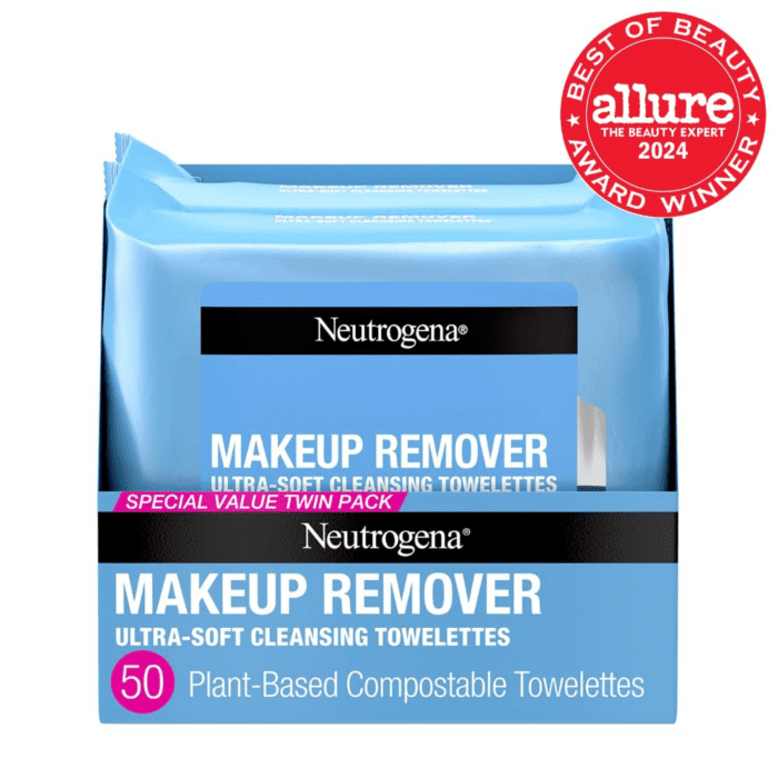 Makeup Remover Wipes, Ultra-Soft Cleansing Facial Towelettes for Waterproof Makeup, Alcohol-Free, Plant-Based, 50 Count (2 Packs of 25) - Image 2