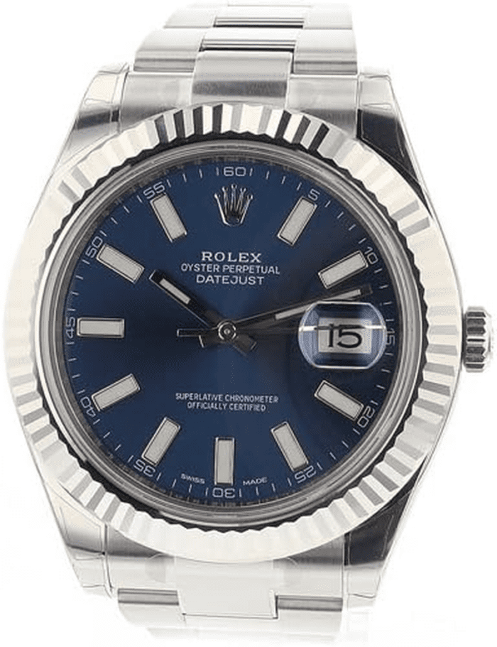 Datejust Ii 41Mm Steel Blue Dial Men'S Watch 116334 - Image 2