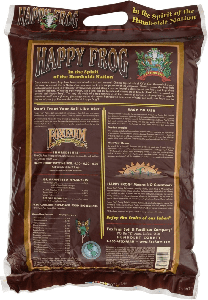 Happy Frog Potting Soil, 12Qt (Pack of 4) - for Indoor/Outdoor Container Plants, Improves Root Efficiency, Ph Adjusted for Optimal Nutrient Uptake - Contains Microbes and Humic Acids - Image 2