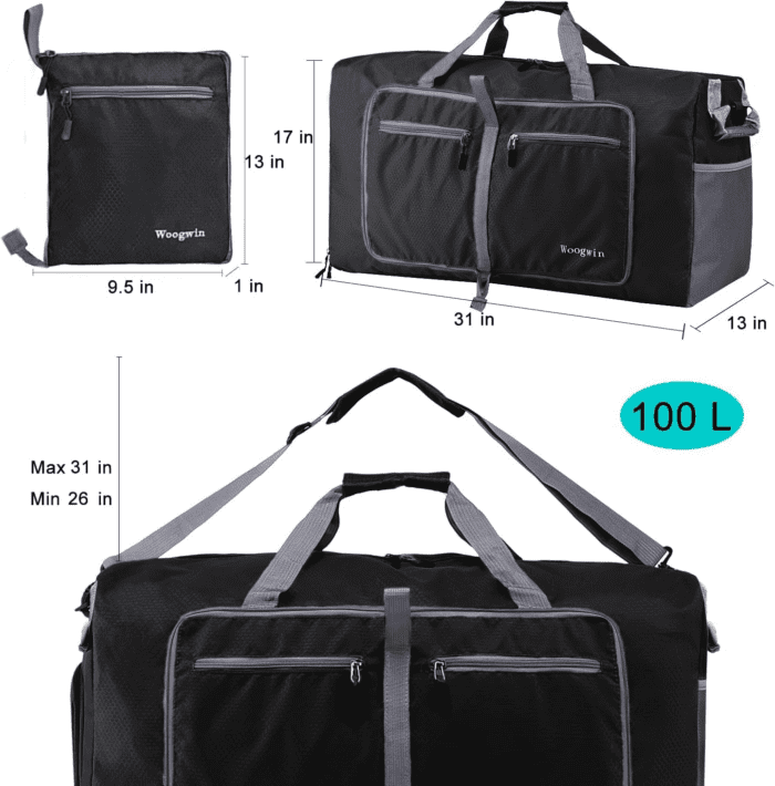 Travel Duffel Bag Large Foldable Waterproof Overnight Bag for Beach Swim Bags Pool Sports Gym - Image 2