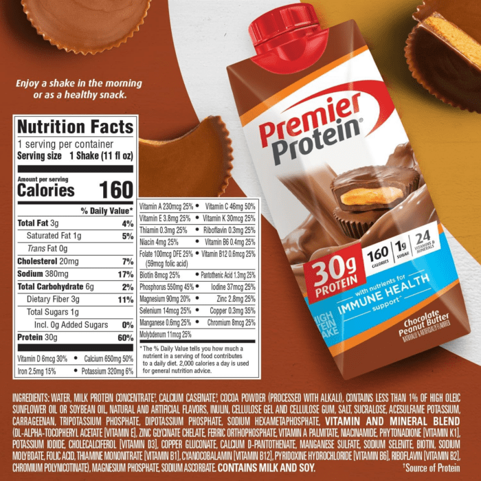 Protein Shake, Chocolate Peanut Butter, 30G Protein, 1G Sugar, 11 Fl Oz Pack of 12 - Image 5