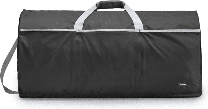 Large Duffel Bag (100L) for Travel, Travel Bag, with Multiple Zippered Pockets, Lightweight yet Durable Nylon Material, 50-Pound Weight Capacity, Black, 32.5"L X 17"W X 11.5"H