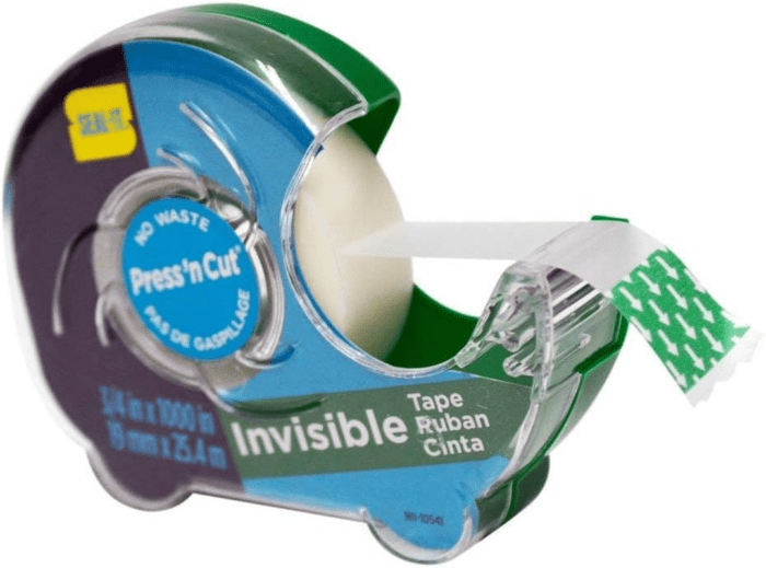 Invisible Stationery Tape 3/4 X 1000 Inches on Press N' Cut Dispenser, Pack of 6 Total 6000 Inches, White (62452) - Image 3