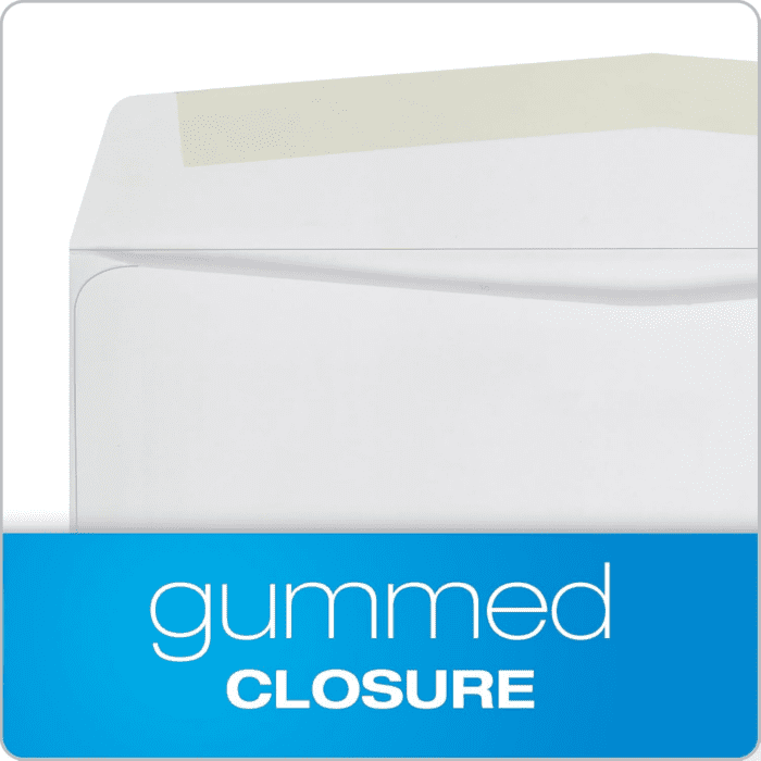 #10 Envelopes, Letter Size White Mailing Envelopes, 4-1/8X9-1/2 Inch, No Window Business Envelopes, Gummed Closure, 500/Box (QUA90020) - Image 5