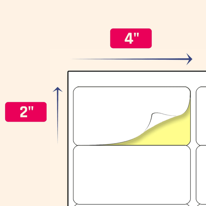 (2" X 4") 30 Sheets, Printable White Sticker Labels, Laser/Inkjet Printing - Matte, 10 per Page - Image 2