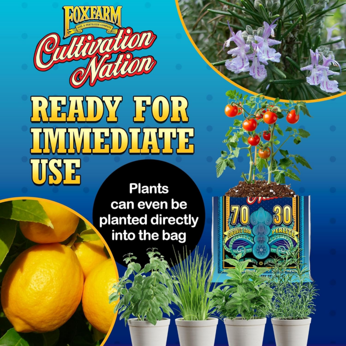 Cultivation Nation 70:30 Growing Media, 2Cu Ft - Mix of Coconut Coir and Perlite - Provides Aeration and Drainage, Use for Indoor/Outdoor Container Gardens - Image 5