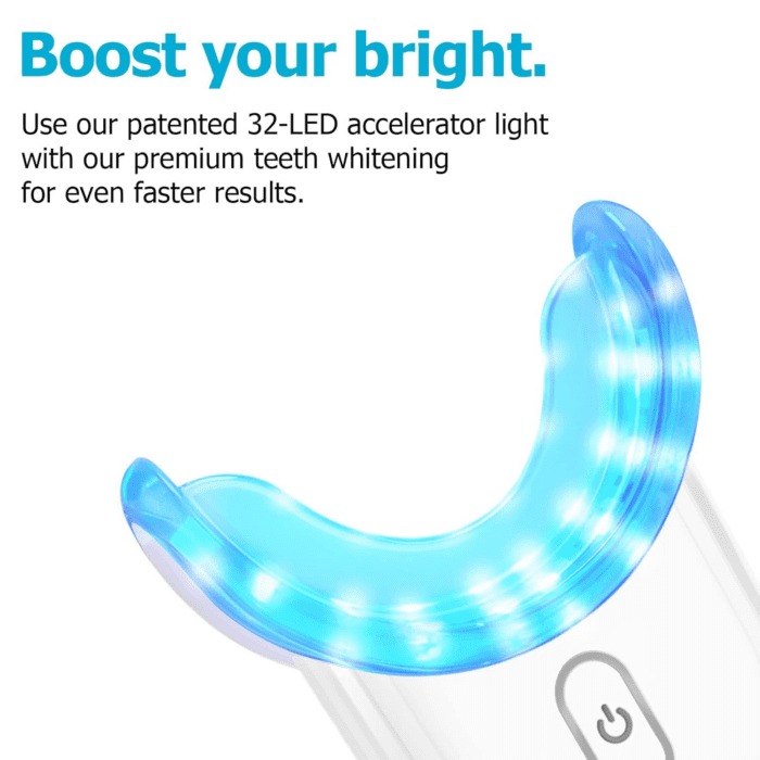 Teeth Whitening Kit Gel Pen Strips -  Specially Formulated for Sensitive Teeth, Gum, Braces Care 32X LED Light Tooth Whitener, Professional Oral Beauty Products Dental Tools 2 Mouth Trays - Image 4