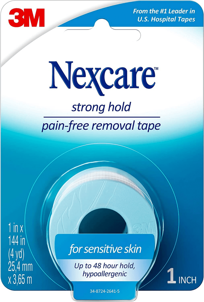 Strong Hold Pain-Free Removal Tape, Silicone Adhesive, Secures Dressing and Lifts Away Cleanly - 1 in X 4 Yds, 1 Roll of Tape - Image 2