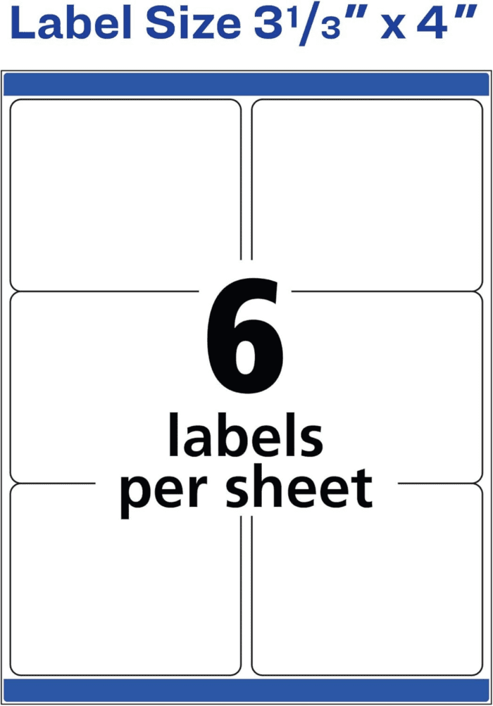 Printable Shipping Labels with Sure Feed, 3-1/3" X 4", White, 150 Blank Mailing Labels (5264) - Image 6