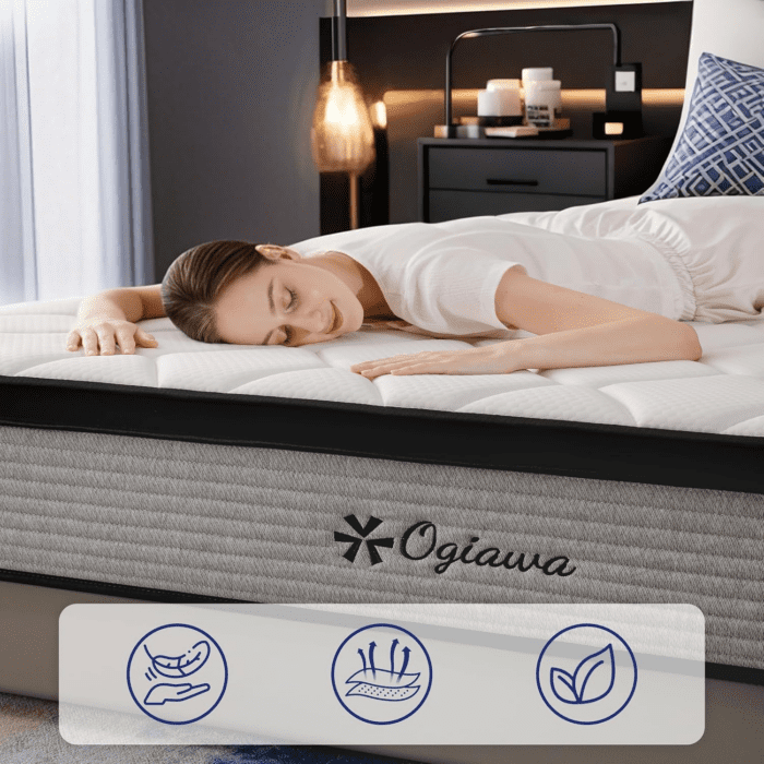 Queen Mattress | 12 Inch Queen Size Hybrid Mattresses in a Box | Medium Firm Memory Foam and Individual Pocket Springs | Fiberglass Free Bed Mattres | Breathable | Certipur-Us - Image 6