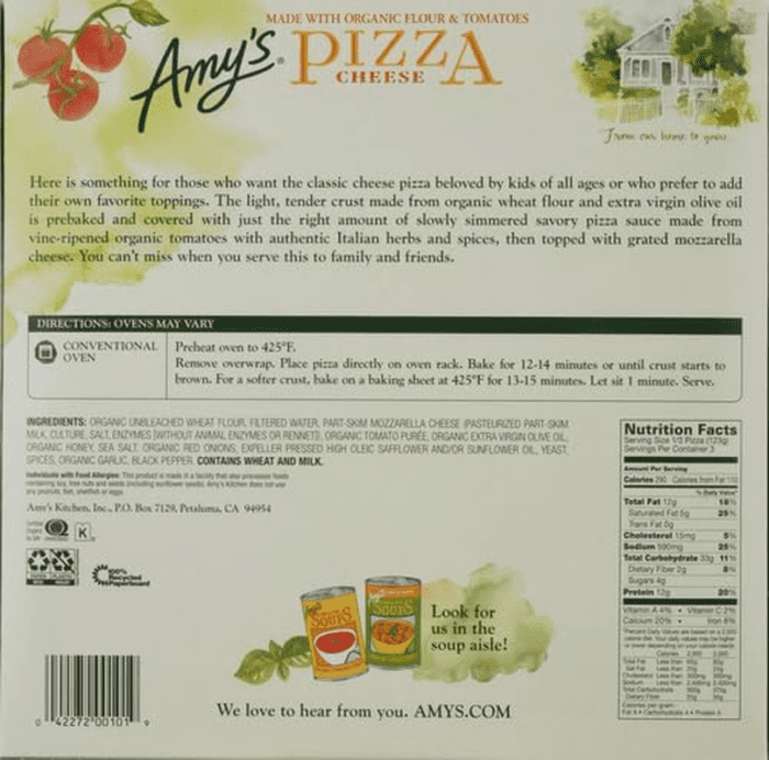 Frozen Pizza, Cheese Pizza, Made with Organic Flour and Tomatoes, Frozen Meals, 13.0 Oz - Image 3