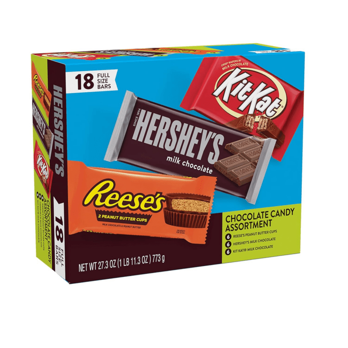 , KIT KAT and REESE'S Assorted Milk Chocolate Candy Variety Box, 27.3 Oz (18 Count) - Image 2