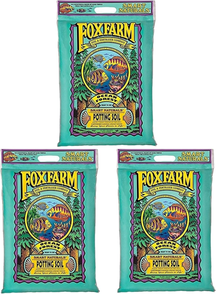 Ocean Forest Potting Soil, 12Qt (Pack of 3) - Light, Aerated Texture, Designed for All Container Plants - Ph Adjusted for Optimal Nutrient Uptake, Effectively Retains Moisture