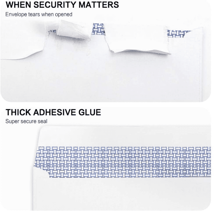 #9 Double Window Security Envelopes,  No.9 Double Window Business Envelopes Designed for Quickbooks Invoices and Business Statements - Number 9 Size 3 7/8 Inch X 8 7/8 Inch - 24 LB - 500 Pack - Image 2