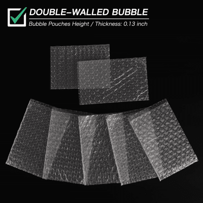 Bubble Cushion Wrap Pouches,  4X6 Inches Bubble Out Bag, Double Walled Cushioning Bags Thickening Shockproof Foam Bags for Shipping, Storage, and Moving - 50Pcs - Image 4