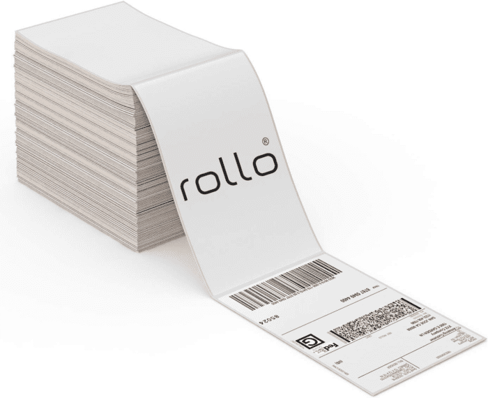 Direct Thermal Shipping Labels - Pack of 500 4X6 Thermal Labels Fanfold - Perforated and Strong Adhesive (Commercial Grade)