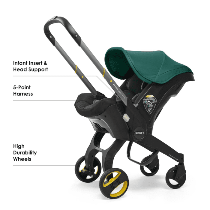 Car Seat & Stroller, Racing Green - All-In-One Travel System - Image 3