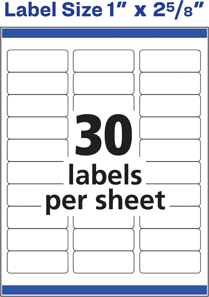 Easy Peel Printable Address Labels with Sure Feed, 1" X 2-5/8", White, 7,500 Blank Mailing Labels (05960) - Image 4