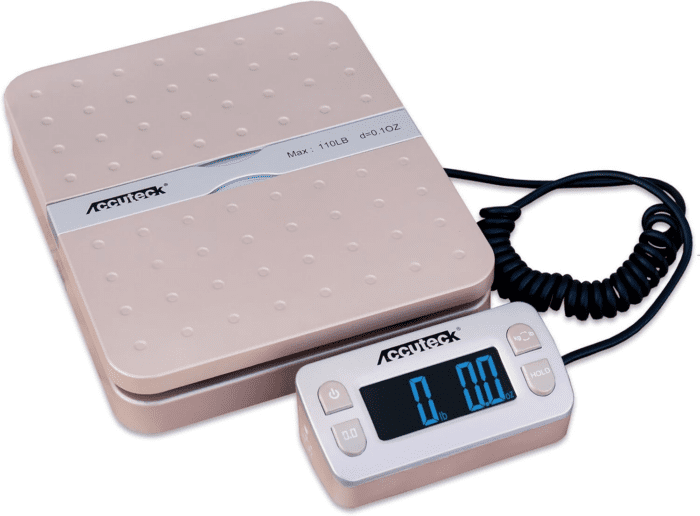 Shippro W-8580 110Lbs X 0.1 Oz Gold Digital Shipping Postal Scale, Limited Edition