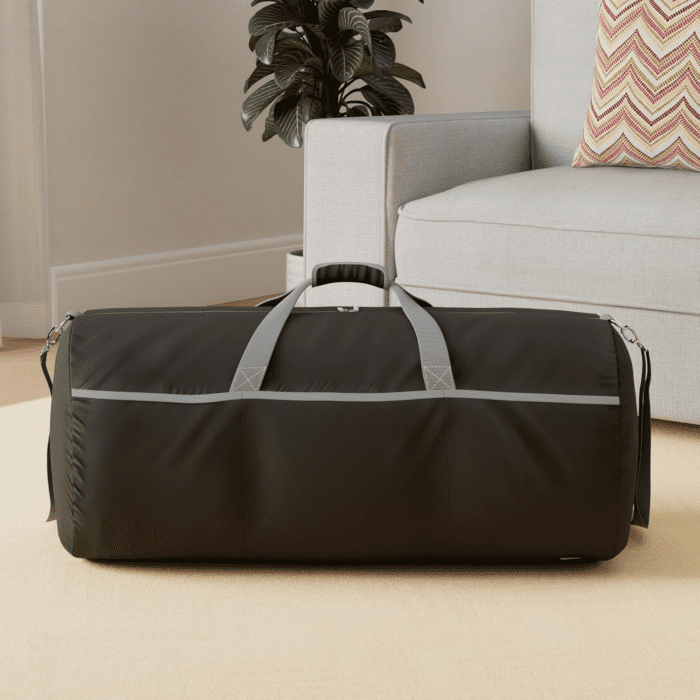 Large Duffel Bag (100L) for Travel, Travel Bag, with Multiple Zippered Pockets, Lightweight yet Durable Nylon Material, 50-Pound Weight Capacity, Black, 32.5"L X 17"W X 11.5"H - Image 2