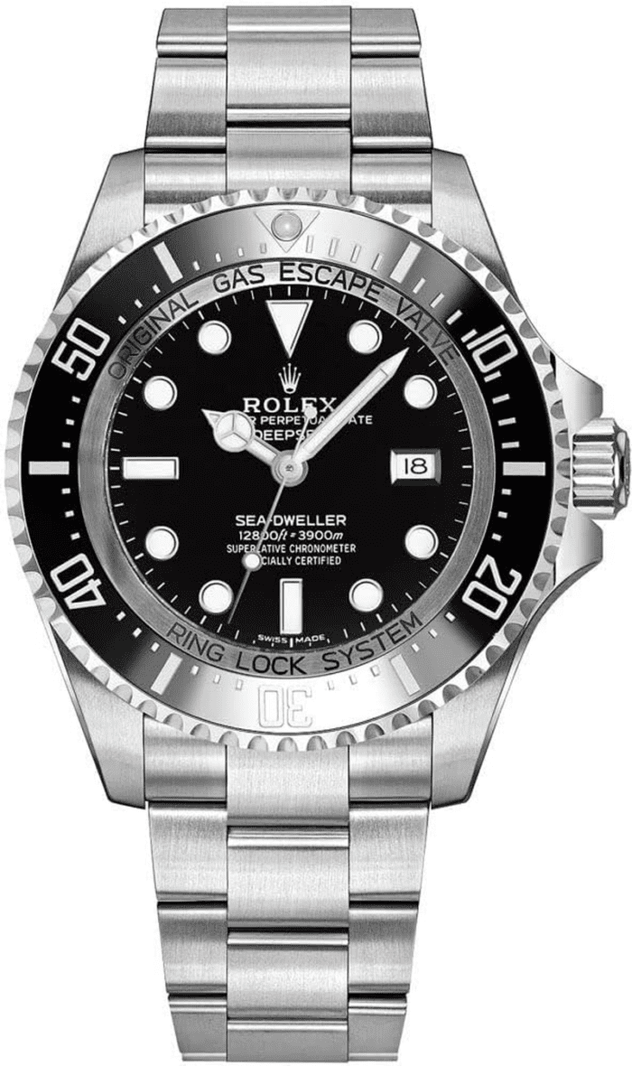 Sea Dweller Black Dial Stainless Steel Mens Watch 116660