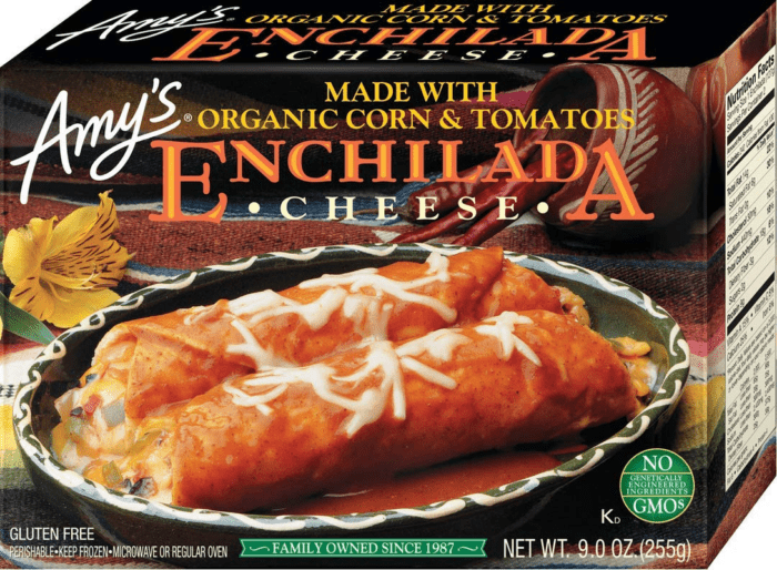 Frozen Meals, Cheese Enchilada, Made with Organic Corn and Tomatoes, Gluten Free Microwave Meals, 9 Oz