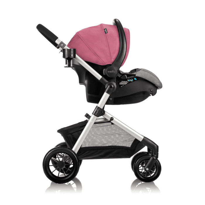 Pivot Modular Travel System with Litemax Infant Car Seat with Anti-Rebound Bar (Dusty Rose Pink) - Image 11