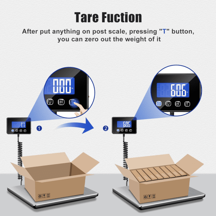 Shipping Scale, 660Lbs Heavy Duty Digital Postal Scale for Packages, 0.35Oz High Accurate Postage Scale for Small Business, Luggage, Home Use, Battery & Charging Cable Include - Image 5