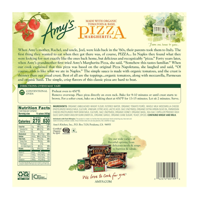 Frozen Pizza, Margherita Pizza, Made with Organic Tomatoes and Basil, Frozen Meals, 13.0 Oz - Image 4